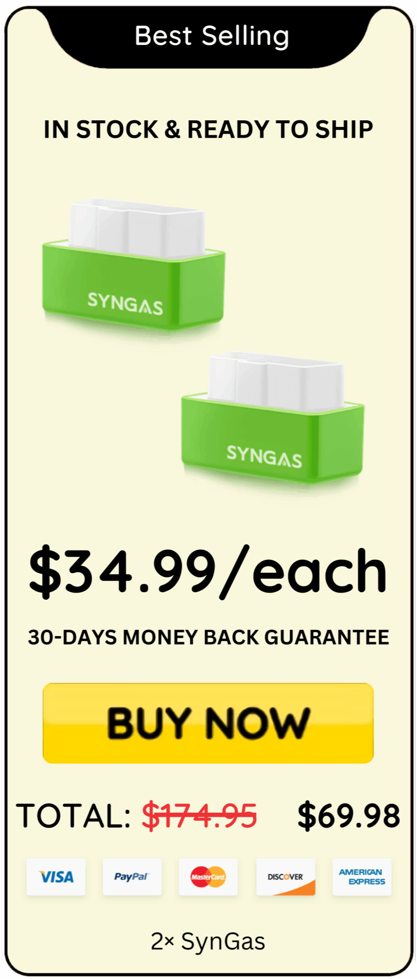 SynGas OBD Fuel Saver offer price